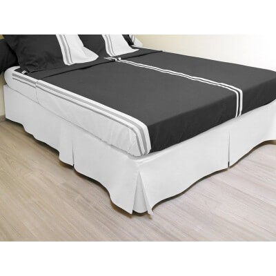 Cache sommier microfibre 140x190 cm noir