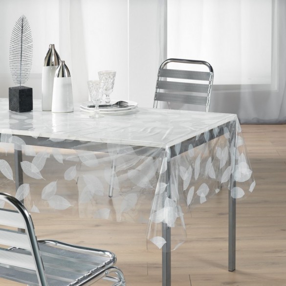 240 Feuille Cm 140 Nappe Rectangle Transparent Cristal X Blanche JFc13lTK