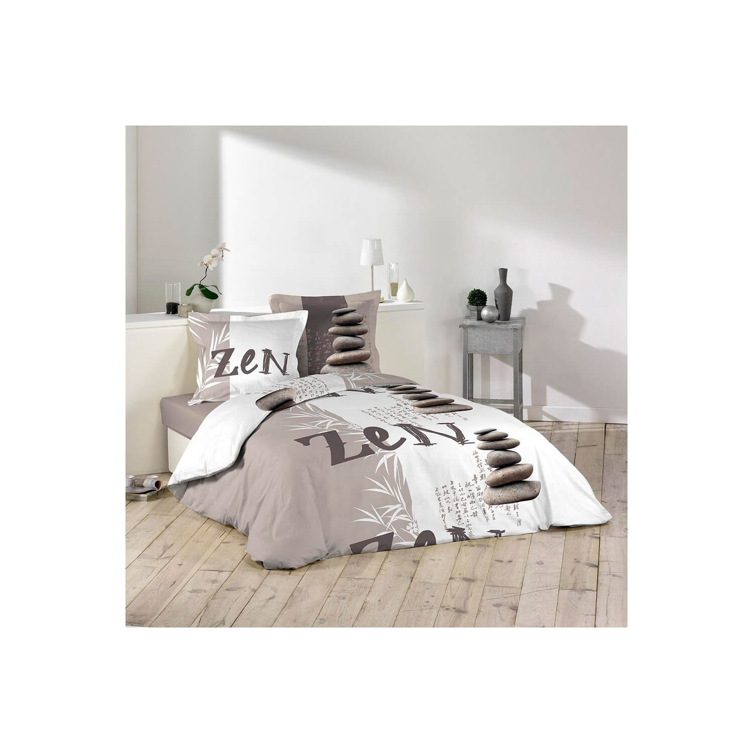 Couvre-lit 2 personnes Florencia - 220 x 240 cm - Gris