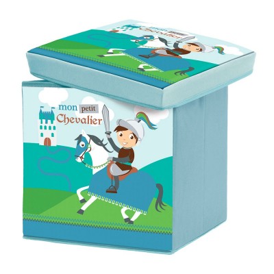 Pouf de rangement pliable -...