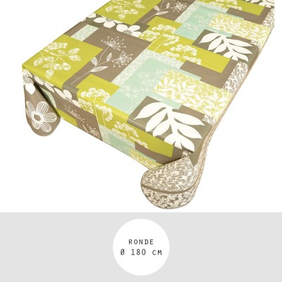 Nappe - Toile cirée ronde -...