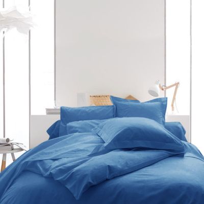 Housse de couette unie - 220 x 240 cm - 100% coton - Différents coloris