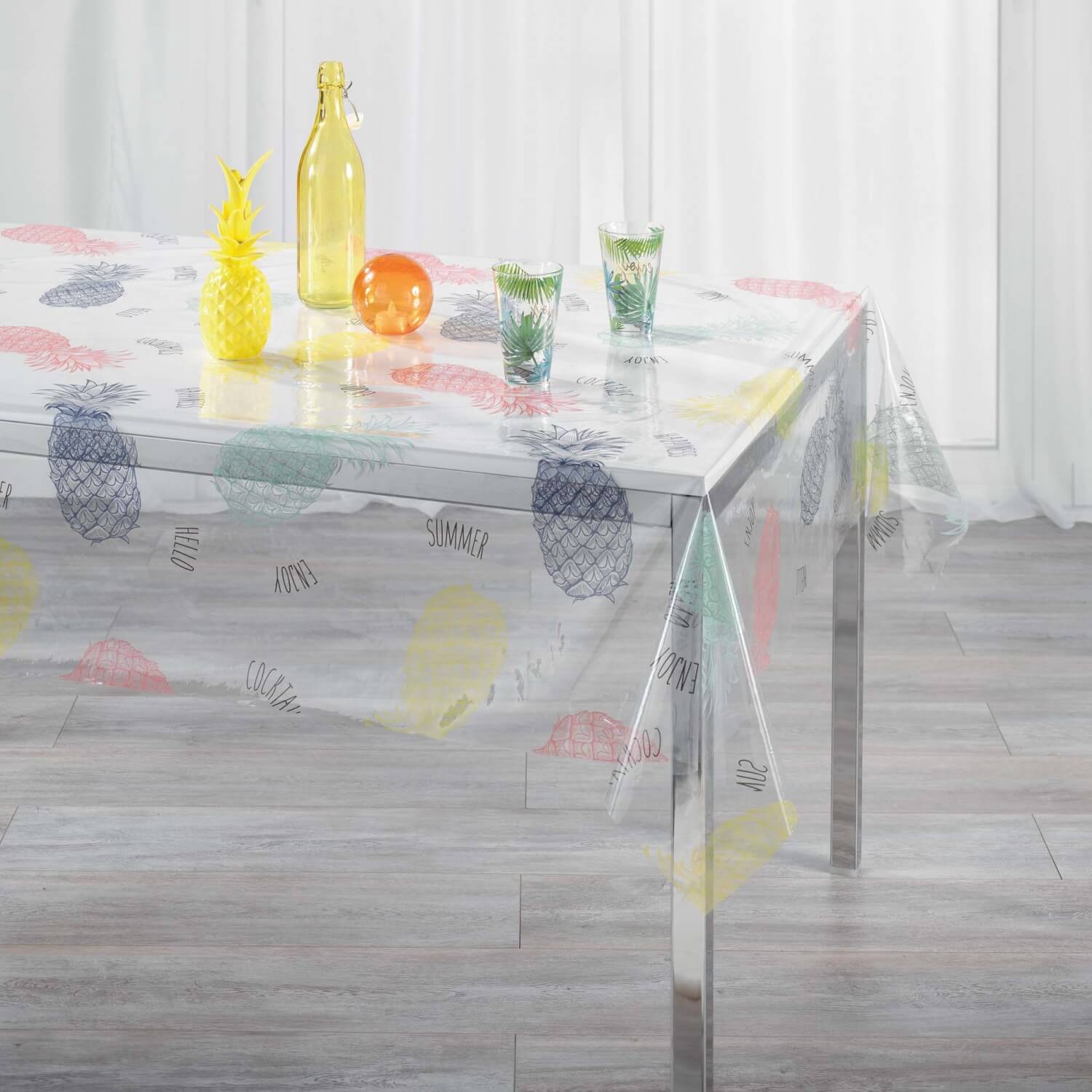 Nappe Cristal - Rectangle - 140 x 240 cm - Transparente - Hello ananas