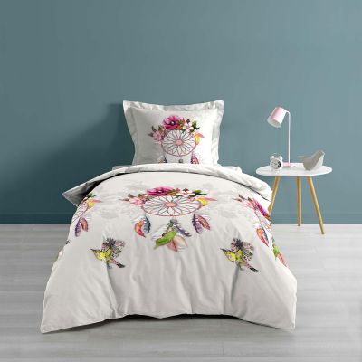 Housse de Couette - 140 x 200 cm + taie - Bohemia, style boho et attrape-reves